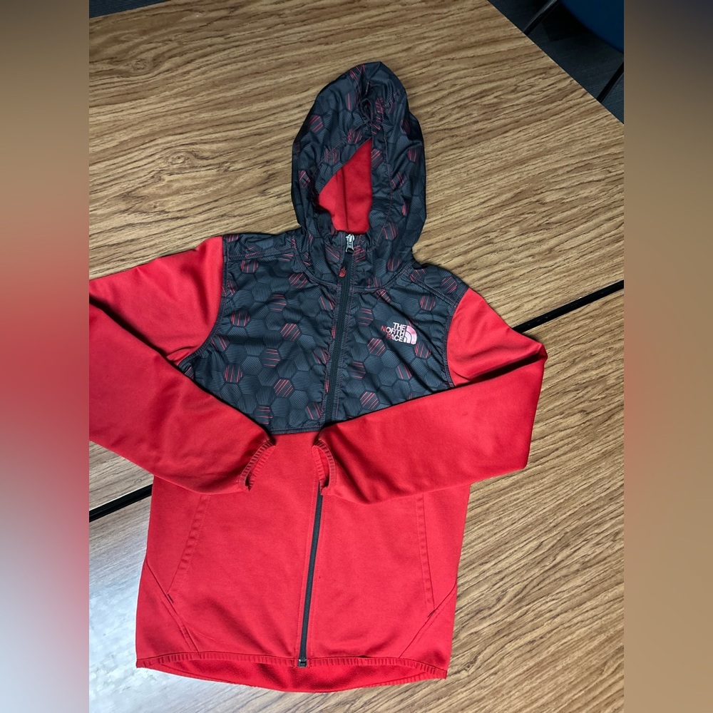The North Face Youth Red and Black jacket.
